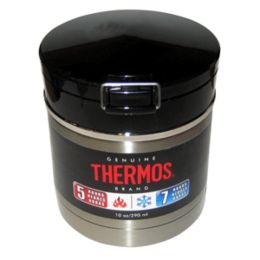 Thermos Vacuum Insulated Flip Top Food Jar - Black/Stainless - 10 oz.