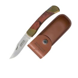 Bear Paw 5 Lockback w/ Leather Sheath