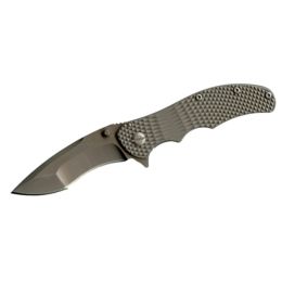 Drop Point D2 Steel Blade, Ti Hdl