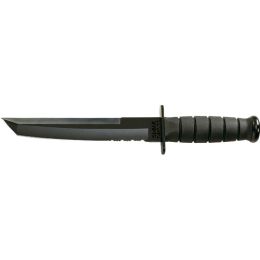 Black Tanto Knife Serrated